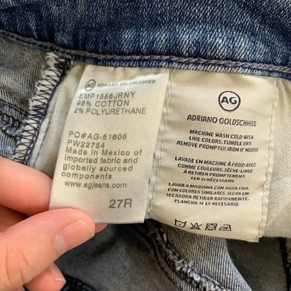 Anthropologie Jeans Womens 27 Blue Denim High Rise Stevie Ankle Slim Straight